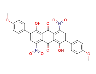1,5-Dihydroxy-2,6-bis-(4-methoxy-phenyl)-4,8-dinitro-anthraquinone